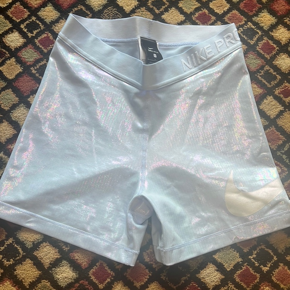 Periwinkle Nike Pro Spandex Shorts
